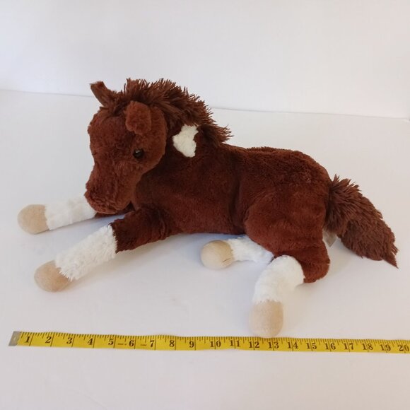 Dan Dee Laying Horse Realistic Plush Stuffed Animal Brown White Patches 20” - Picture 10 of 10